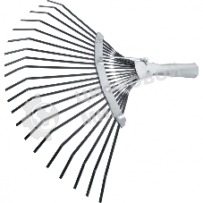 Грабли Сибртех веерные 20 зубьев, без черенка, оксидированные, плоский зуб