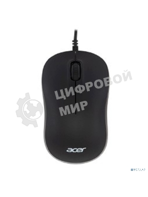 Мышь проводная Acer OMW140 черный, 1200 dpi, USB, кнопки - 3