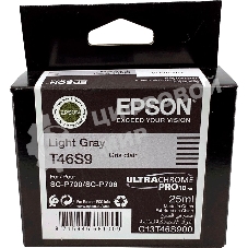 Картридж струйный Epson T46S9 (C13T46S900) светло-серый (25 мл) для SureColor SC-P700