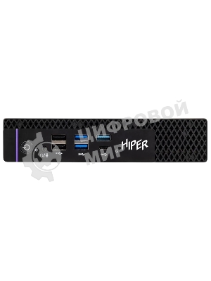 Мини ПК HIPER FACTUM FT20 Intel Core i5 14400(2.5Ghz)/16Gb/512PCISSDGb/noDVD/BT/WiFi/war 1y/1.3kg/черный/Win 11Pro + БП 120Вт/металл/VESA Адаптер на 75х75, 100х100