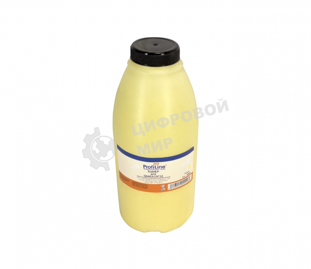 Тонер PL-Q2672/Q6462/Q6472/C9702/C9732/CE252/CE262/CE742/CB402 для HP CLJ 3500/3550/3700/4730/5500/5550/3600/3800/CP3505/1500/2500/2550/2820/2840/3525/5220/5225/4005/4025/4525 Canon LBP-2710/2810/2500 Yellow 340 гр ProfiLine Фасовка РФ