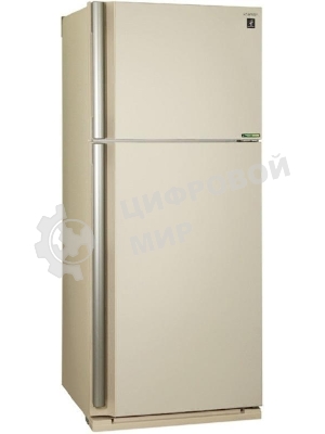 Холодильник Sharp SJ-XE59PMBE бежевый двухкамерный 430/148л морозилка сверху, No Frost