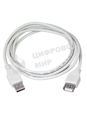 Кабель USB Rexant (шт. USB A - гн. USB A) 3 метра, серый