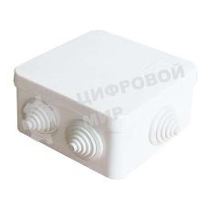 Коробка распределительная ОП 84х84х45 7 выходов 3 гермоввода IP54 крышка защелкивающаяся бел. Epplast 120071