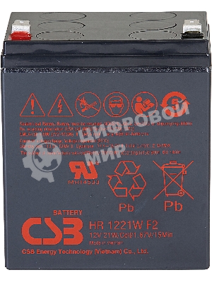 Батарея CSB HR 1221W (12V, 5Ah) F2