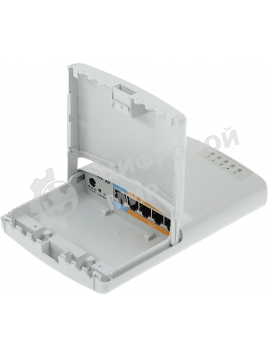 Маршрутизатор MikroTik RB750P-PBr2 PowerBox with 650MHz CPU, 64MB RAM, 5xLAN (four with PoE out), RouterOS L4, outdoor case, PSU, PoE, mounting set