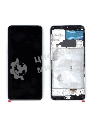 Дисплей для Samsung Galaxy M32 SM-M325F в сборе с тачскрином и рамкой (OLED) черный