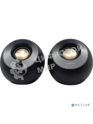 Колонки Creative Pebble V2 MF1695 2.0 черный 8Вт