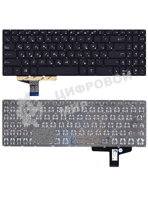 Клавиатура для ноутбука Asus Vivobook Pro M580 черная с подсветкой
