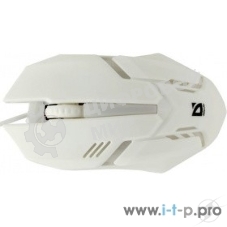 Мышь проводная Defender Cyber MB-560L белый, 1200 dpi, USB, кнопки - 3