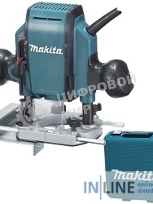 Фрезер Makita RP0900K 900Вт,27000об\м,ход-35мм,цанга-6\8мм,2.7кг,чем