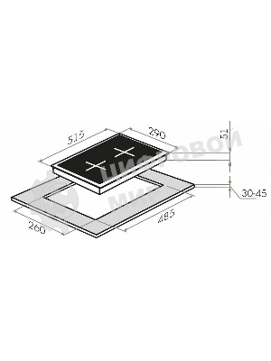 Газовая варочная панель Maunfeld EGHG.32.2CB\G черный
