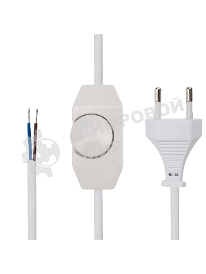 Сетевой шнур с диммером Rexant 2х0,75 мм², 2 м белый