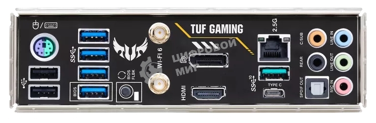 Материнская плата ASUS TUF GAMING B550M-PLUS WI-FI II, AM4, AMD B550, 4xDDR4, 4xSATA, 2xM.2, 1xPCIe 4.0 x16, 1xPCIe 3.0 x4, 1xPCIe x1, 1xDP, 1xHDMI, 1x 2.5Gb LAN, 1xUSB-C 3.2 Gen 2, 4xUSB-A 3.2 Gen 1, 2xUSB-A 2.0, 5x3.5 мм, TOSLINK, 7.1, mATX