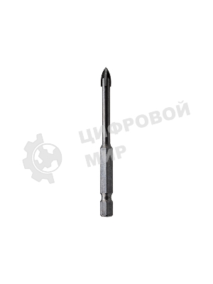 Сверло по стеклу и керамике Kranz 3 мм 4 грани шестигранный хвостовик