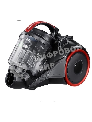 Пылесос Samsung VC15K4116VR/EV красный/черный, 390/1500 Вт, уборка сухая, пылесборник контейнер 1.3 л