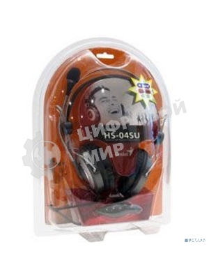 Гарнитура Genius HS-04SU черный/серый, проводная