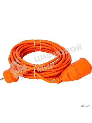 Удлинитель-шнур 1х10м вилка+розетка 2Р+РЕ IP44 УШ-01РВ 3х1 оранж. IEK WUP10-10-K09-44