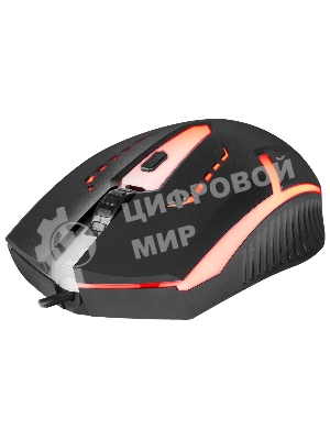Мышь проводная Defender Hit MB-601 черный, 1200 dpi, USB, кнопки - 4