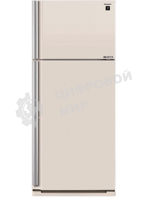 Холодильник Sharp SJ-XE59PMBE бежевый двухкамерный 430/148л морозилка сверху, No Frost