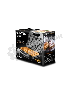 Вафельница Centek CT-1447,800 Вт. ВЕНСКИЕ ВАФЛИ анти пригарное покрытие, нагрев до 220 гр (в уп. 8 шт)