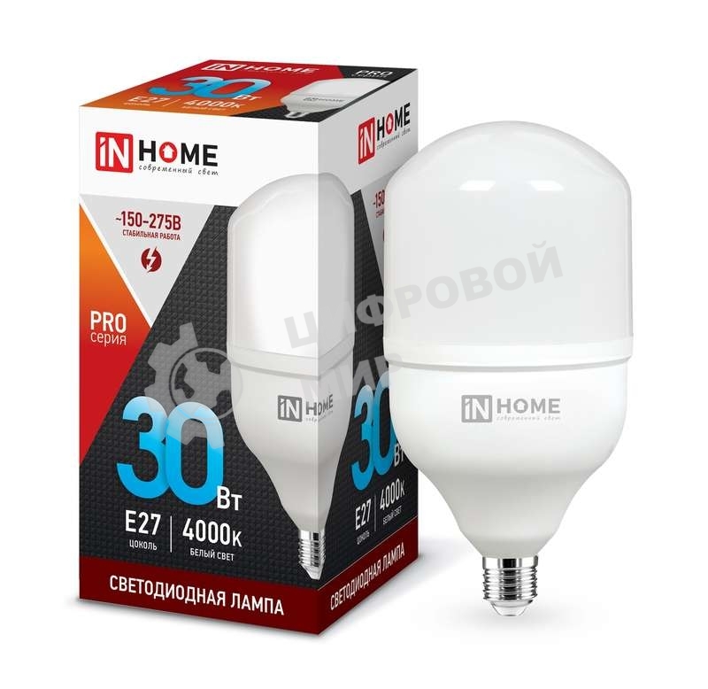 Лампа светодиодная LED-HP-PRO 30Вт 230В 4000К E27 2700лм IN HOME 4690612031071