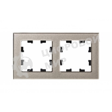 Рамка 2-м AtlasDesign Nature стекло, шампань SchE ATN320502