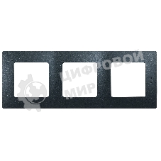 Рамка 3поста антрацит ETIKA