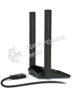 Адаптер TP-Link AC1300Mbps Dual-band High-Gain wireless USB adapter, 867Mbps at 5G and 400Mbps at 2.4G, two high gain antennas, USB 3.0, USB extension cable, support wave 2 MU-MIMO, full compatible with Windows and macOS.