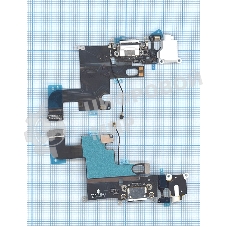 Шлейф разъема питания с аудио-разъемом для iPhone 6 белый