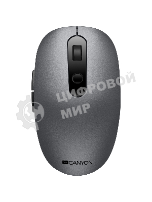 Мышь беспроводная Canyon MW-9 серый, 1600 dpi, радиоканал, Bluetooth, USB, кнопки - 6