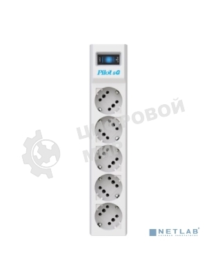 Сетевой фильтр Pilot SG 1.8 м (5 розеток) белый (коробка)