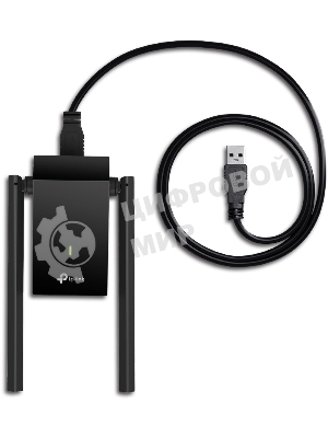 Адаптер TP-Link AC1300Mbps Dual-band High-Gain wireless USB adapter, 867Mbps at 5G and 400Mbps at 2.4G, two high gain antennas, USB 3.0, USB extension cable, support wave 2 MU-MIMO, full compatible with Windows and macOS.