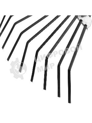 Грабли Сибртех веерные 20 зубьев, с черенком, оксидированные, плоский зуб