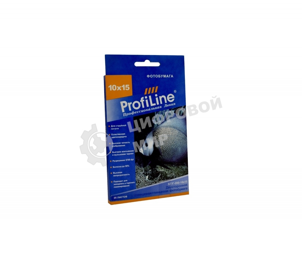 БГ/Г-200-10х15-25 Фотобумага двусторонняя глянцевая, 200 г/м2, 10x15, 25 л, 2880 dpi