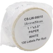 Этикетки Cactus CS-LW-99010 сег.:89x28мм черный белый 130шт/рул Dymo Label Writer 450/4XL