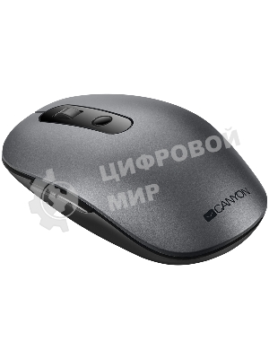 Мышь беспроводная Canyon MW-9 серый, 1600 dpi, радиоканал, Bluetooth, USB, кнопки - 6