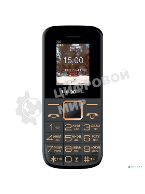 Мобильный телефон TEXET TM-202 черный