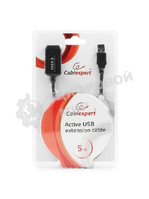 Кабель-удлинитель USB2.0 активный Gembird/Cablexpert UAE-01-5M, AM/AF, 5м