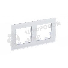 Рамка 2-м AtlasDesign Nature матовый, стекло, белый SchE ATN330102