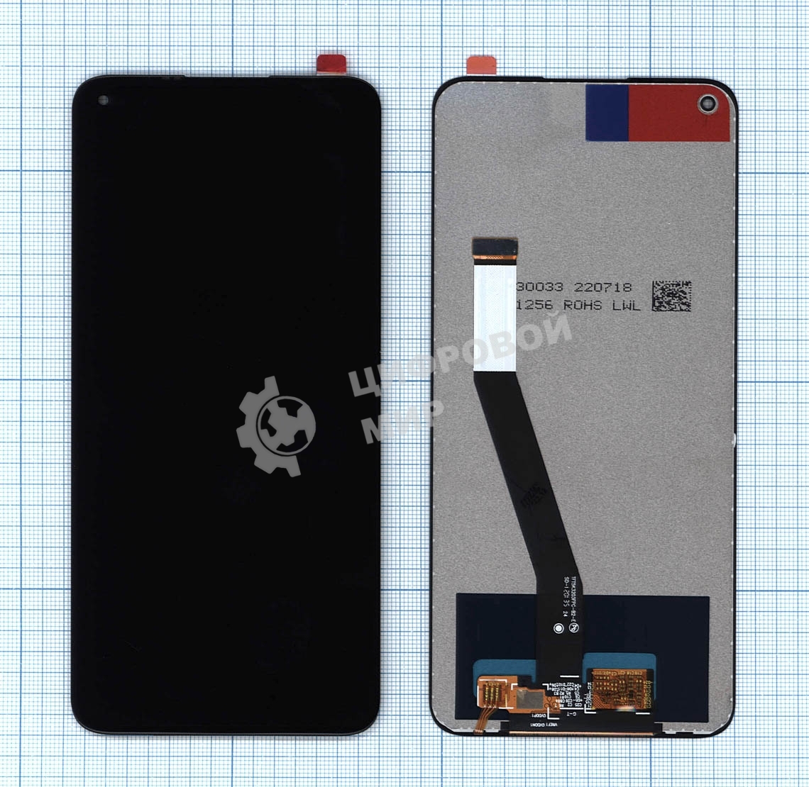 Дисплей для Xiaomi Redmi Note 9, Redmi 10X черный