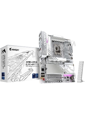 Материнская плата Gigabyte Z890M AORUS ELITE WIFI7 ICE, LGA 1851, Intel Z890, 4xDDR5, 4xSATA, 3xM.2, 1xPCIe 4.0 x4, 1xPCIe 5.0 x16, 1xDP, 1xUSB-C, 1x 2.5Gb LAN, 1xUSB-A 3.2 Gen 2, 4xUSB-A 3.2 Gen 1, 2x3.5 мм, TOSLINK, 7.1, 1xUSB4, mATX