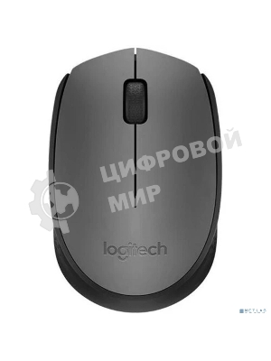 Мышь беспроводная Logitech M170 черный/темно-серый, 1000 dpi, радиоканал, USB, кнопки - 3