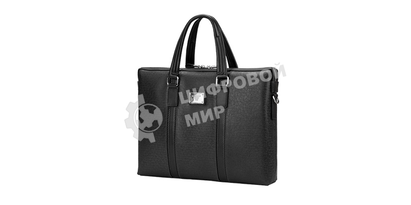 Сумка для ноутбука Сумка Continent CM-142 Black полиэстр/эко кожа, черная 15.6