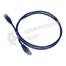 Патч-корд LANMASTER TWT UTP cat.5e, с заливными колпачками, 1.0 м, синий