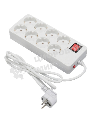 Сетевой фильтр Buro 800SH-1.8-W 1.8 м, 8 розеток, белый, коробка