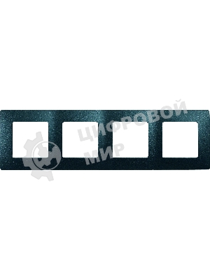 Рамка 4поста антрацит ETIKA