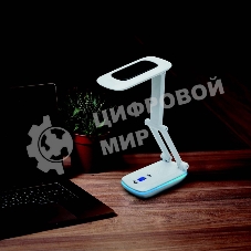 Светильник настольный Rexant Сиквел Про c солнечной панелью и с ночником, 220 В, LED, 5 Вт, 4000 К, бесступенчатое диммирование, заряжаемый, 2 ч автономной работы