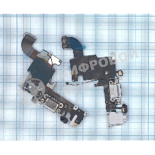 Шлейф разъема питания с аудио-разъемом для iPhone 6S серый