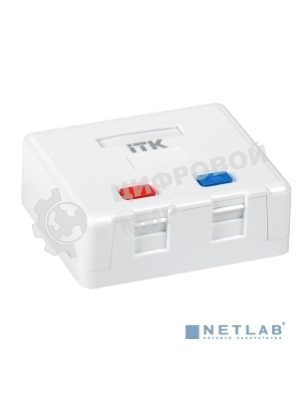 Корпус настенной розетки для установки двух модулей KJ, белый Корпус настенной розетки для установки двух модулей KJ, белый